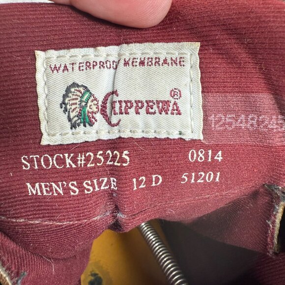 VTG Chippewa Sportility Men\'s Lace up Work Boots Size 12D Brown Waterproof main image 5